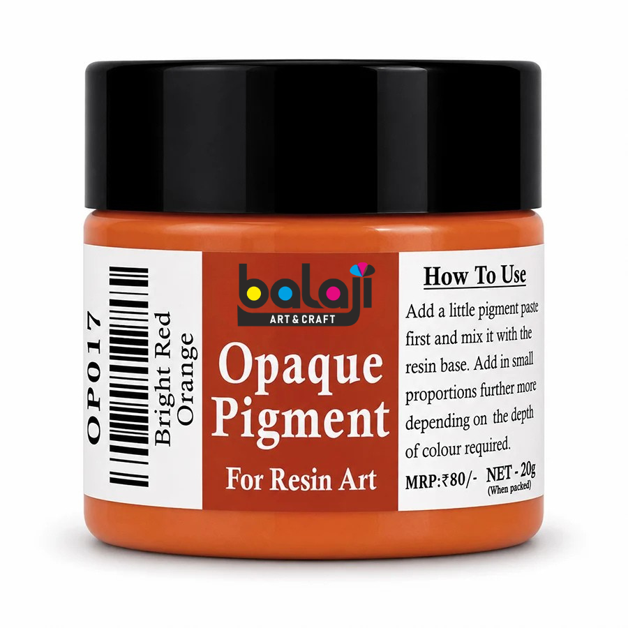 Bright Red Orange Opaque Resin Pigment 20 Gram