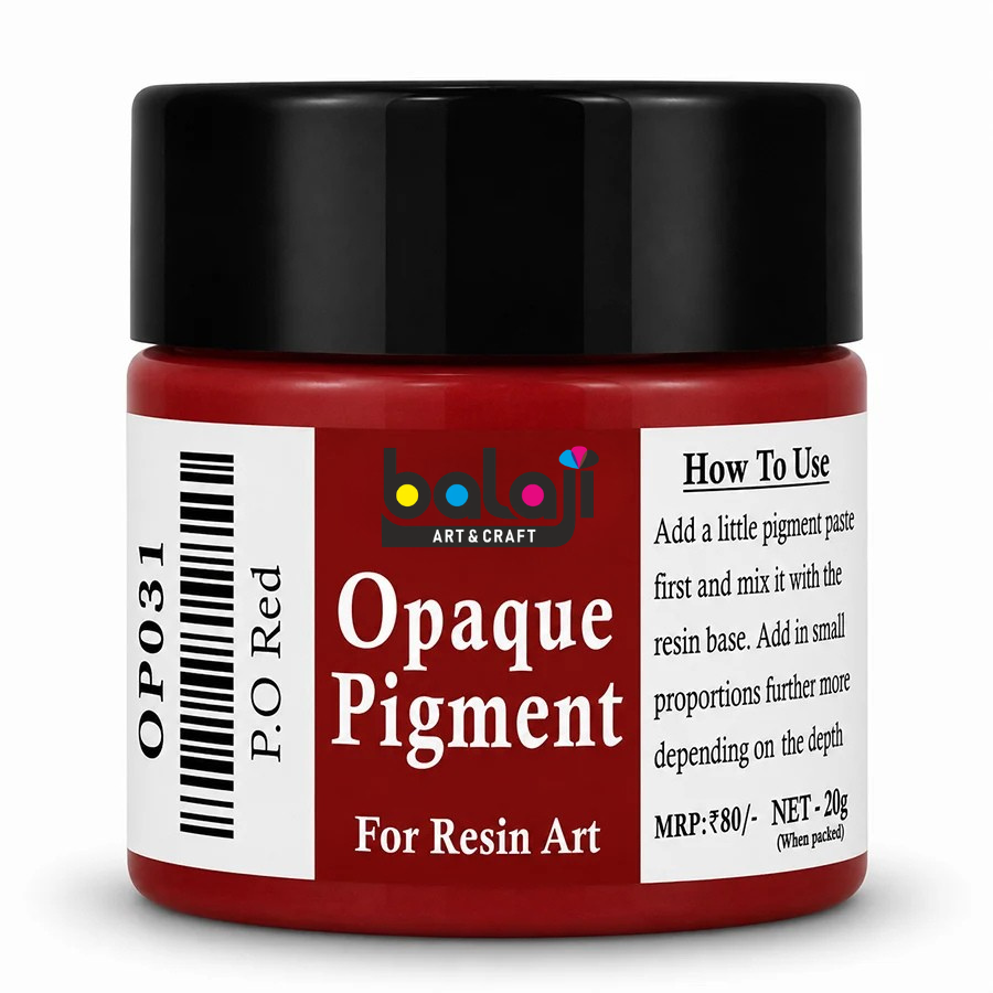P.O.Red Opaque Resin Pigment 20 Gram