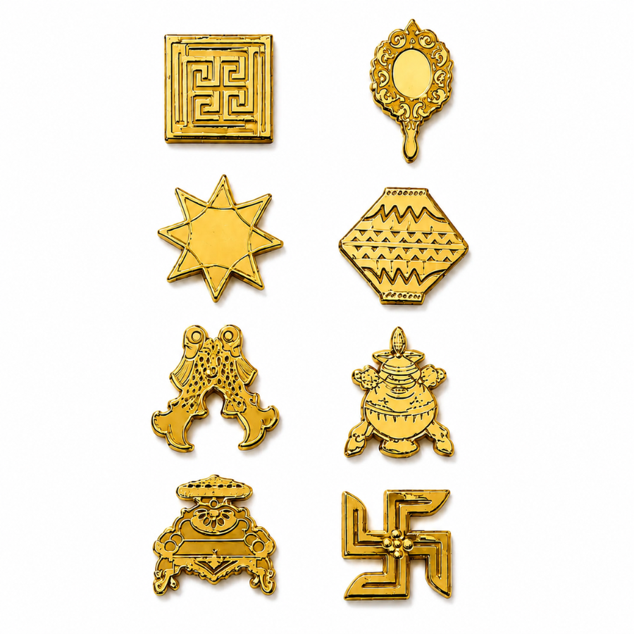 Ashtamangal Acrylic Cut Out With Or Without Ring