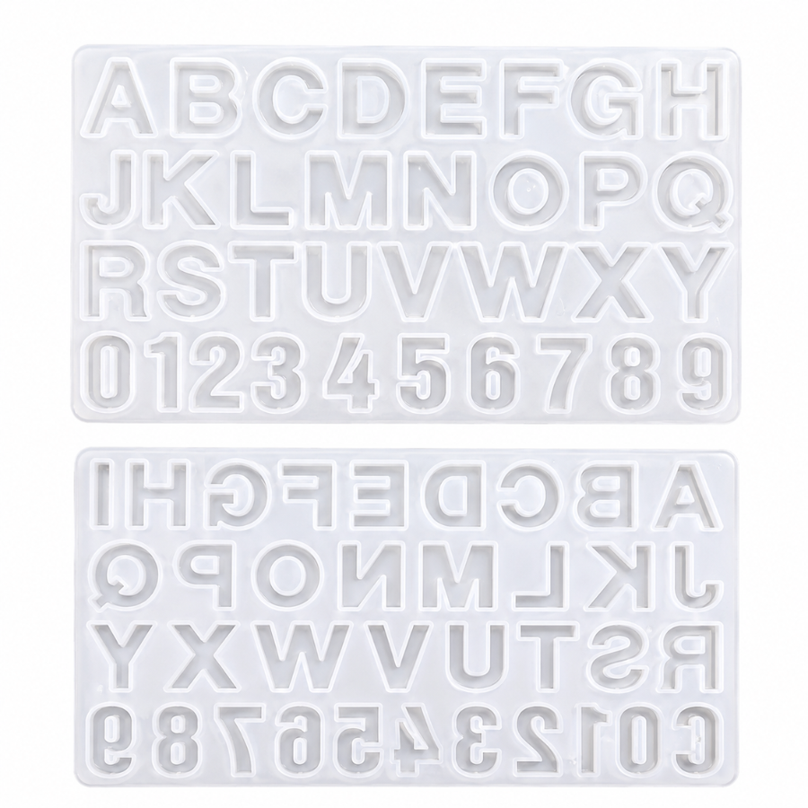 Back Pouring Alphabet With Hole Mould