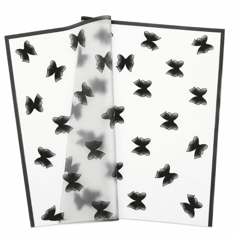 Decorative Bow Pattern Bouquet Paper, Premium Flower Wrapping Paper, Tear-Resistant Florist Supplies for Gift Packaging, 56 x 55 cm