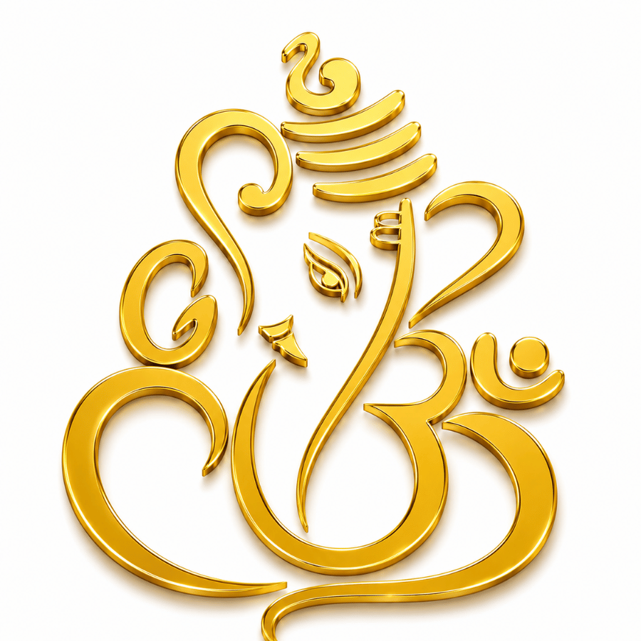 Ganpati Acrylic Cutout – 2 Pair