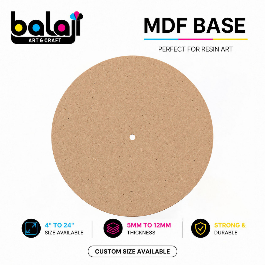 Plain Round Clock MDF Base