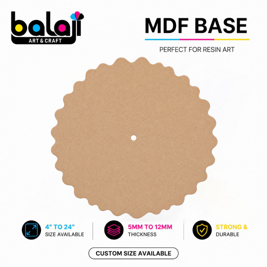 Round Agate Clock MDF Base