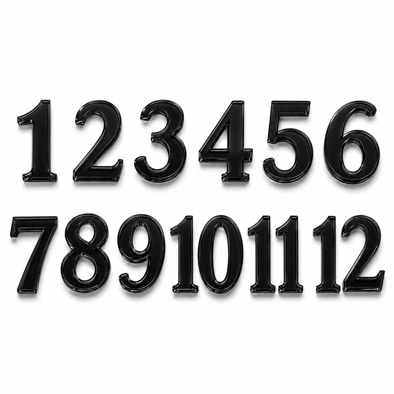 Acrylic clock number