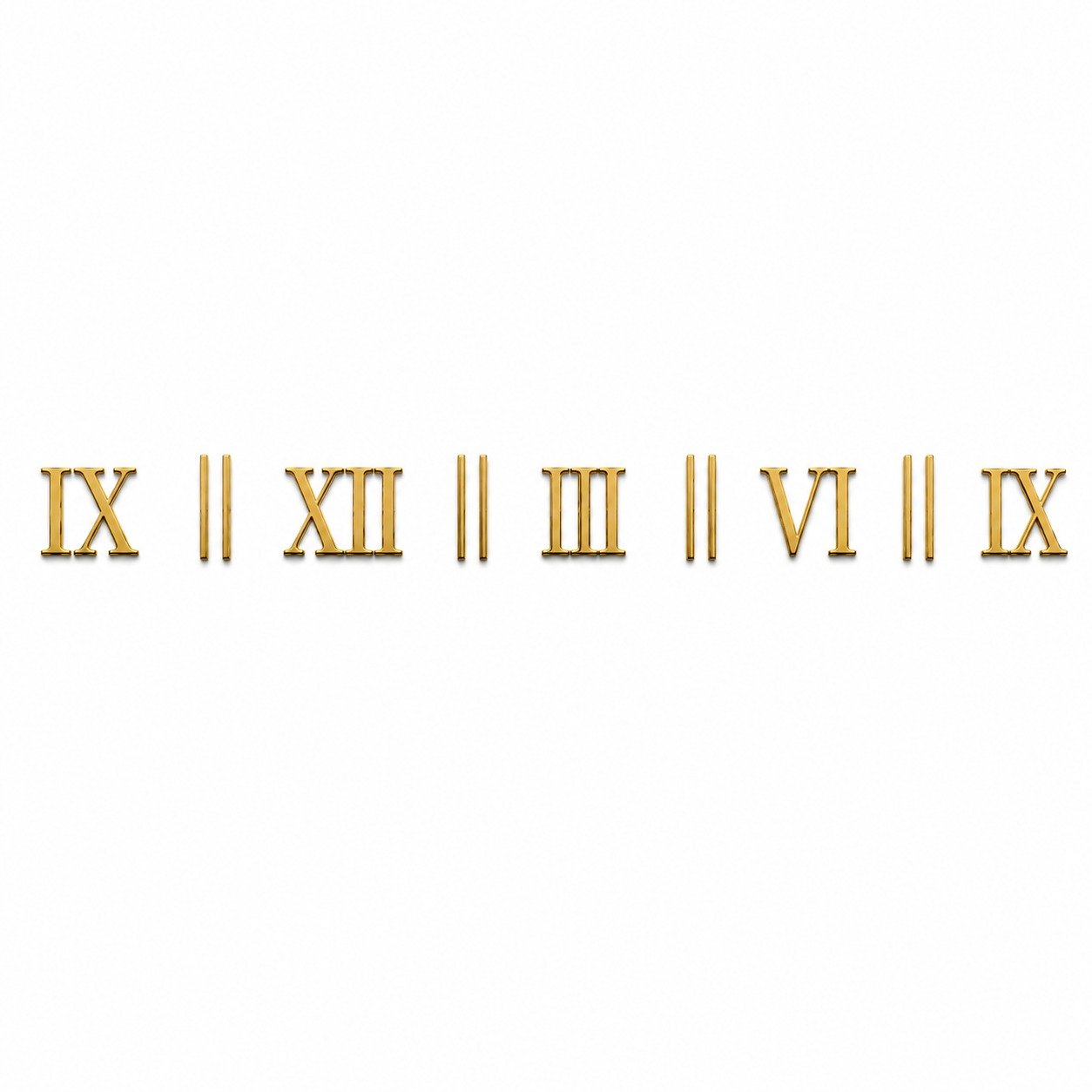 Roman arcrylic number with stick