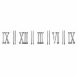 Roman arcrylic number with stick