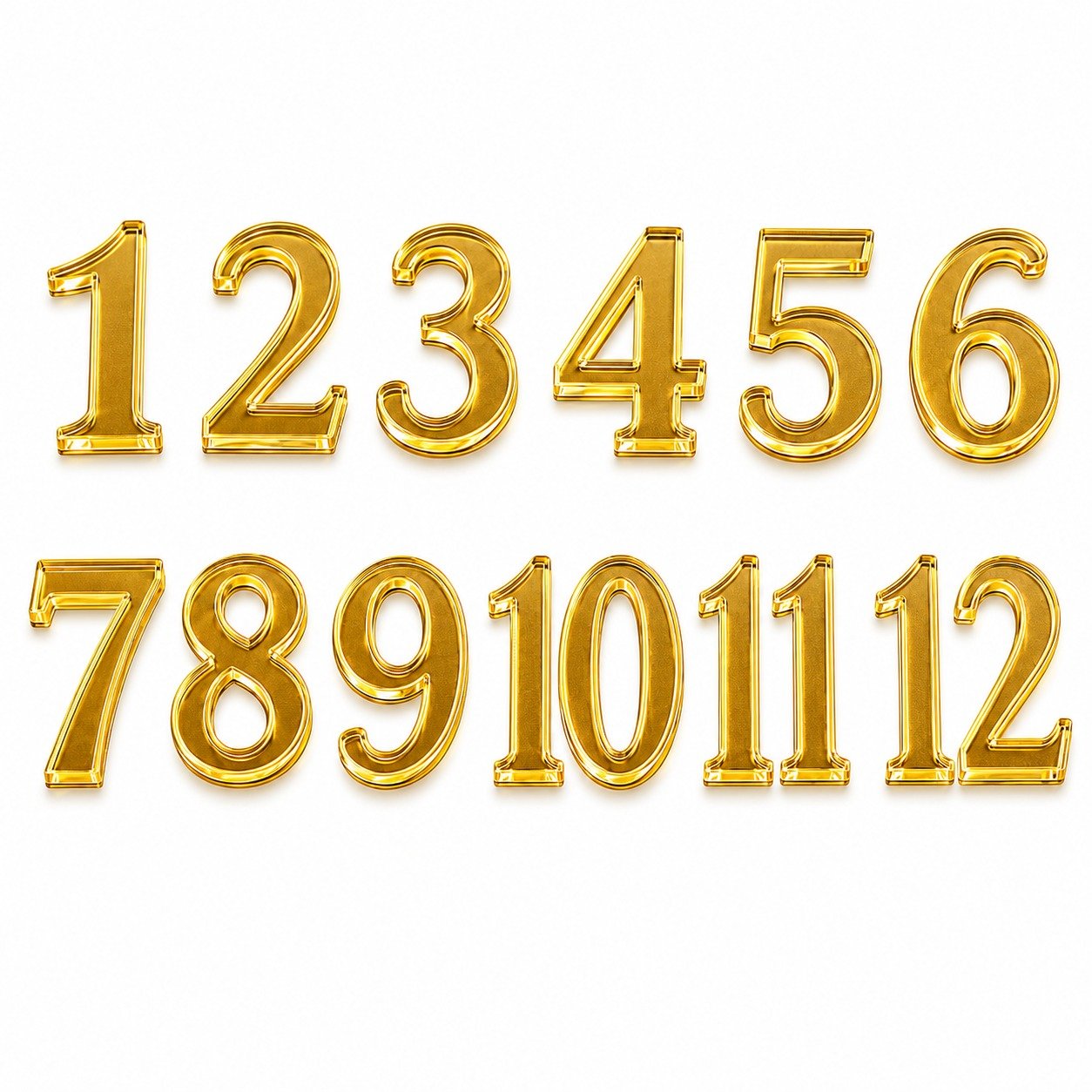 Acrylic clock number