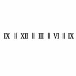 Roman arcrylic number with stick
