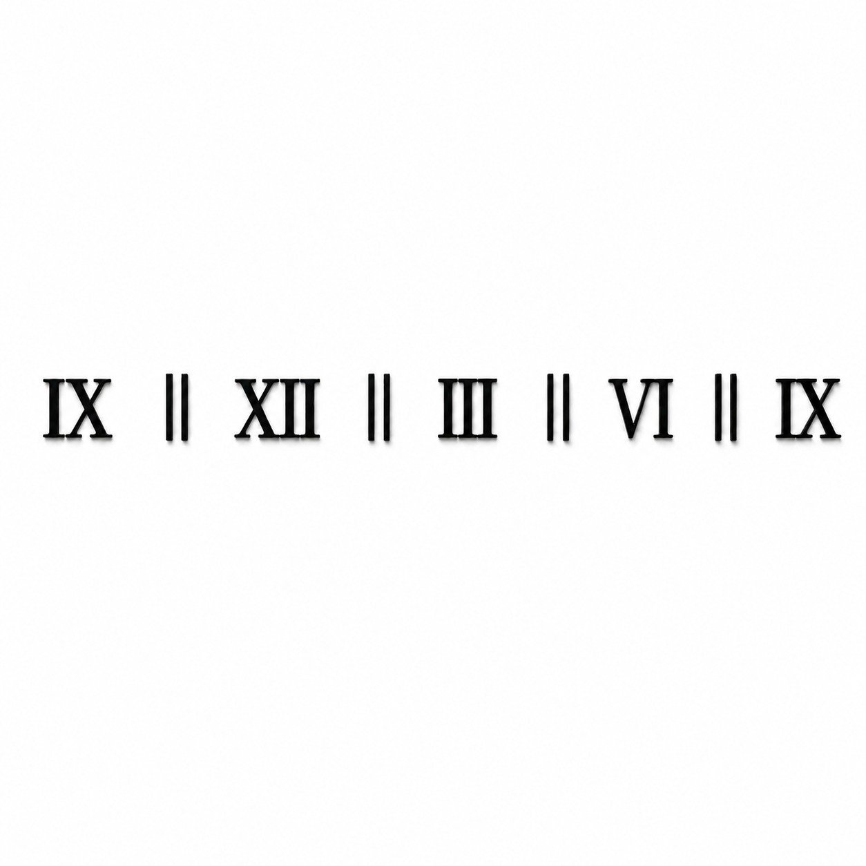 Roman arcrylic number with stick