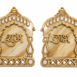 MDF Shubh Labh Arch Cutout Set – Traditional Diya & Pooja Decorative Base for Resin Art