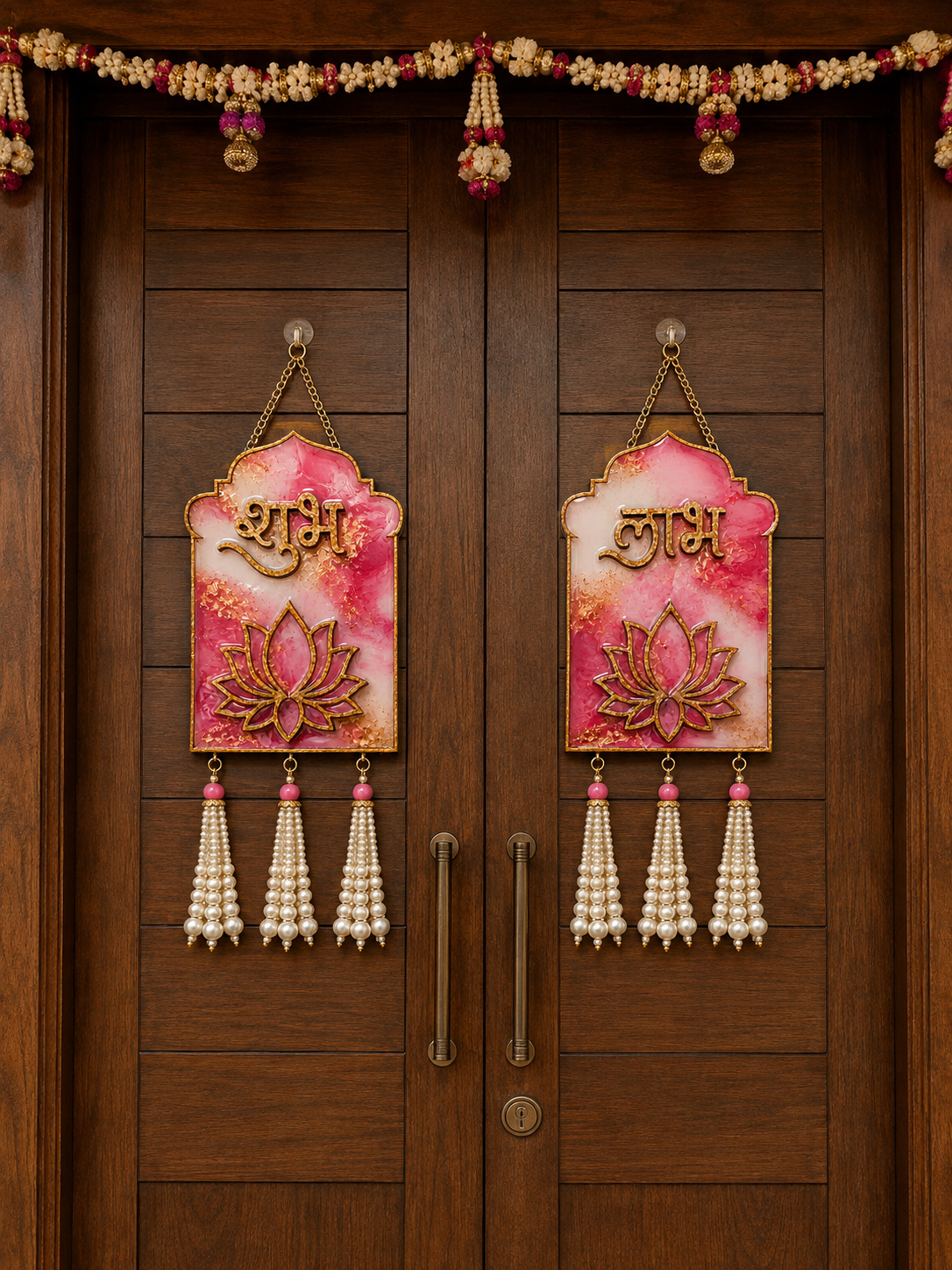 MDF Shubh Labh Lotus Cutout