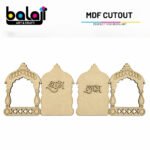 MDF Shubh Labh Arch Cutout Set – Traditional Diya & Pooja Decorative Base for Resin Art