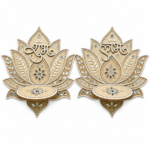 MDF Lotus Shubh Labh Diya Holder Base – Perfect for Resin Art